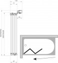 Шторка для ванны Ravak VS3-115 белый transparent 175169