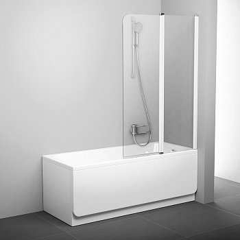 Шторка для ванны Ravak CVS2-100 transparent white правосторонняя фото
