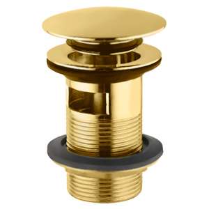 Донный клапан Jaquar Click-Clack с переливом золото (ALD-GLD-729) фото