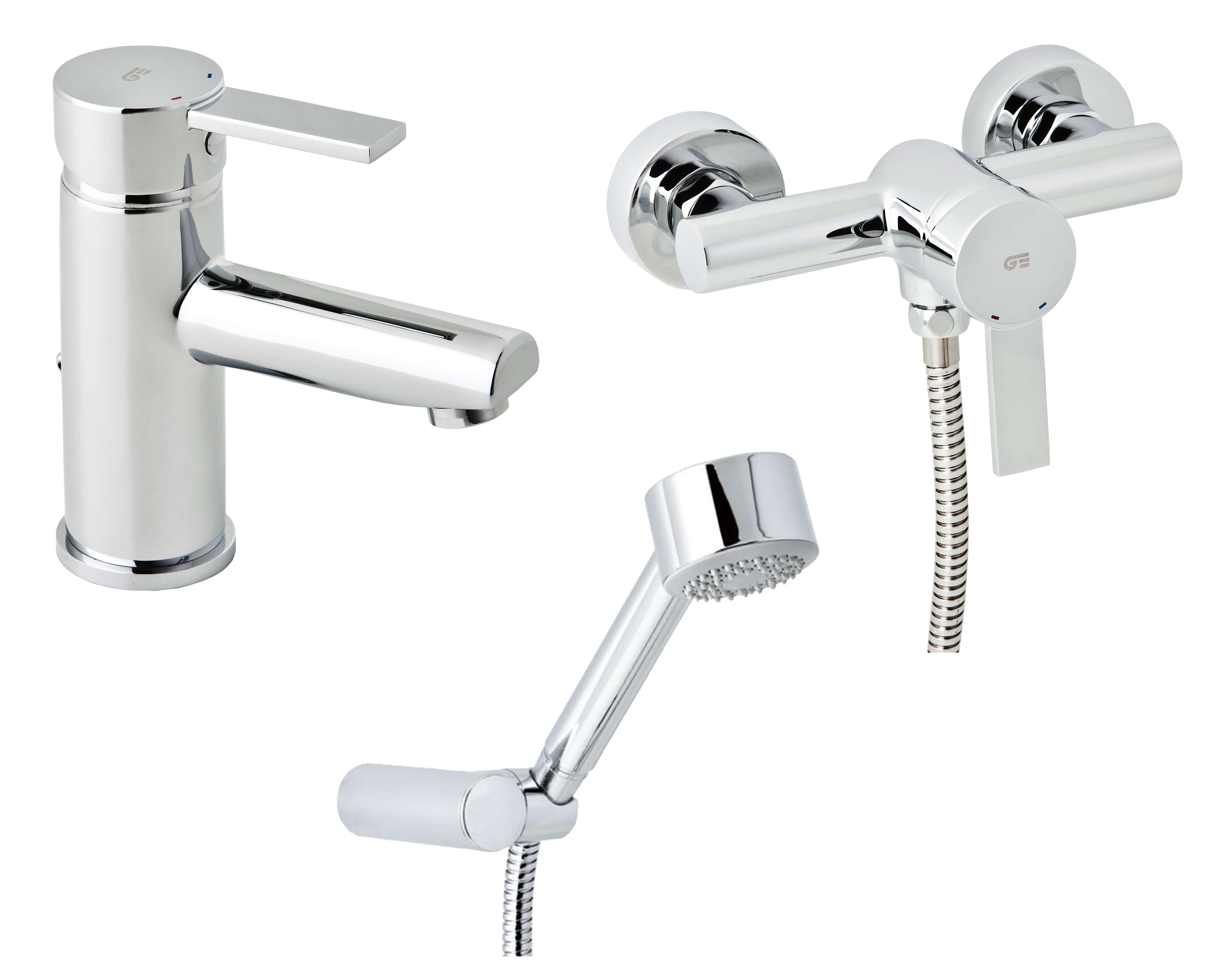 Набор смесителей для душа и умывальника Genebre Tau 03 TA1-Shower без штанги (03TA2-shower) фото