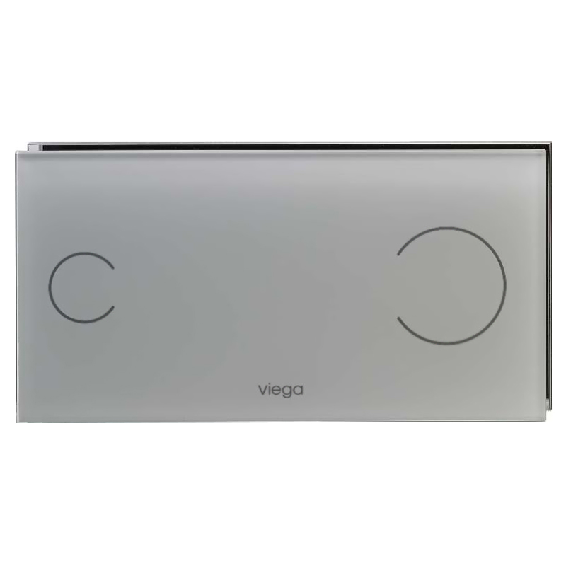 Клавиша смыва Viega Visign 100 стекло/серая (597481)
