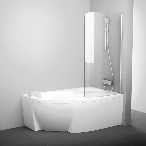 Шторка для ванны Ravak CVSK1 140/150 transparent полированный алюминий правосторонняя фото