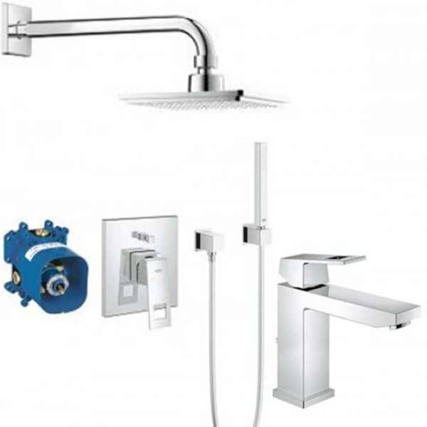 Набор смесителей для ванны и раковины Grohe Eurocube скрытого монтажа (234234) фото
