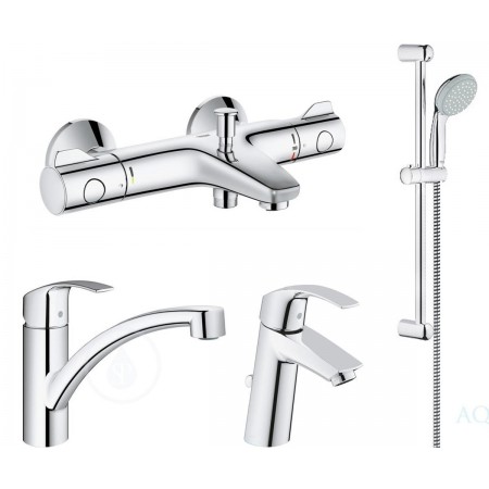 Набор смесителей для ванны умывальника и кухни Grohe (345534) фото