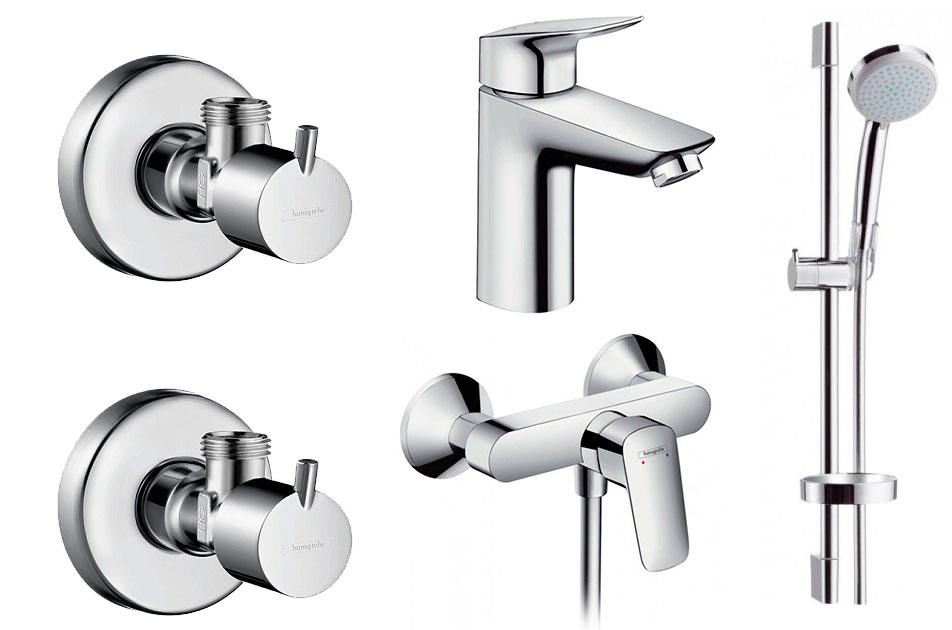 Набор смесителей для душа Hansgrohe Logis 100 4в1 (711716411) фото