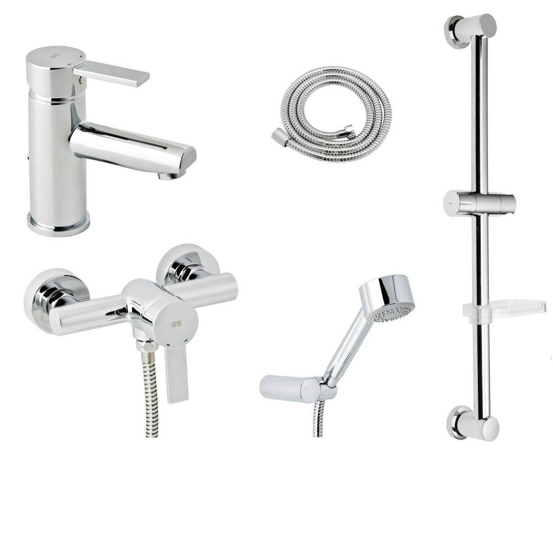 Набор смесителей для душа и умывальника Genebre Oslo 03 OS-Shower без штанги (04TA2D17RO) фото
