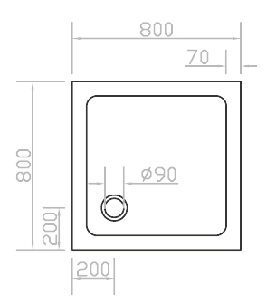 Панель для душевого поддона Eger 2 части (PAN-8080S)