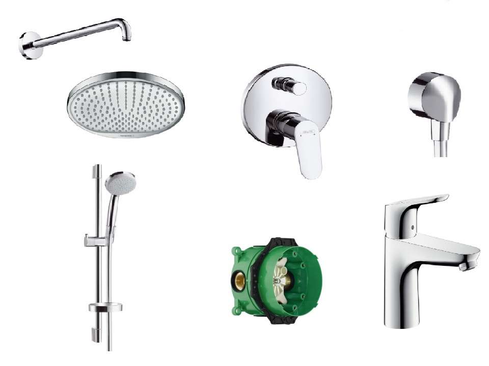 Набор смесителей Hansgrohe Focus E2 31945000+01800180+26464000+27413000+27454000+26692400 (31945111) Набор смесителей Hansgrohe Focus E2 31945000+01800180+26464000+27413000+27454000+26692400 (31945111) фото
