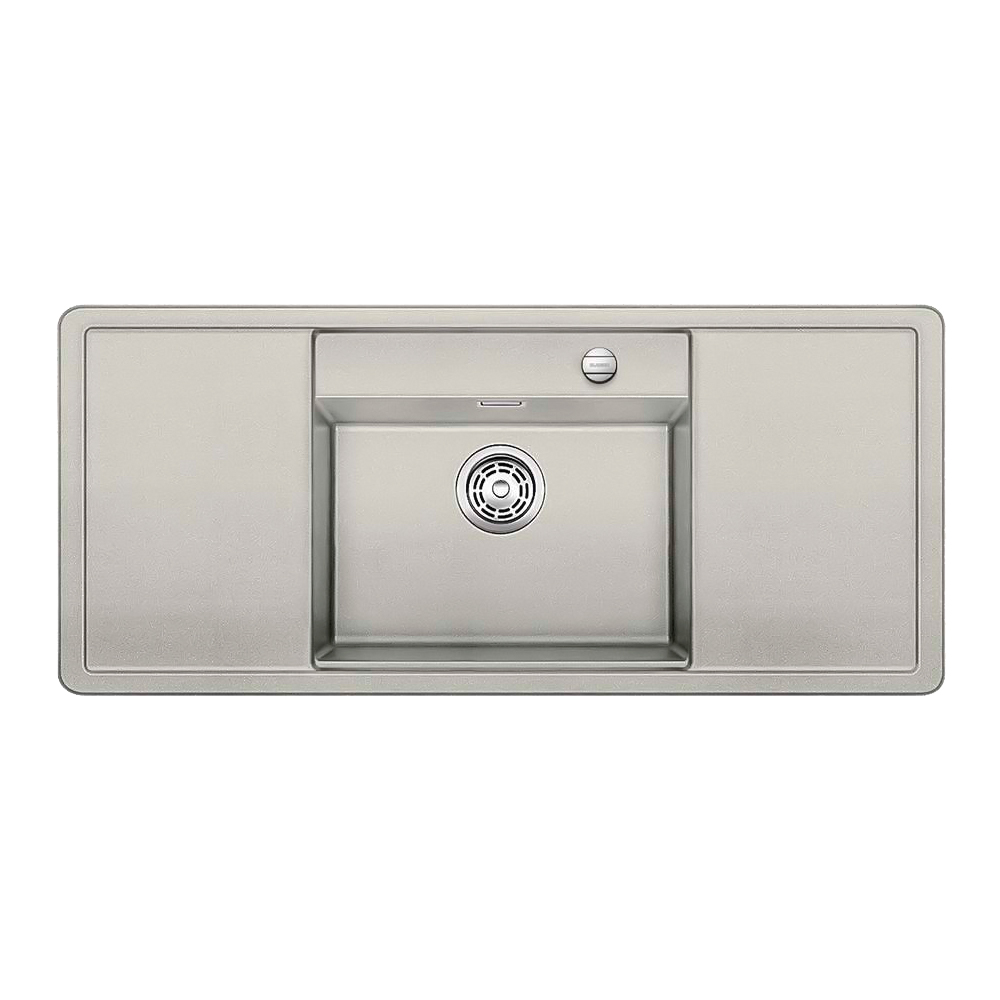 Кухонная мойка Blanco Alaros 6S (с черной доской) Silgranit с клапаном автоматом жемчужный (523617) фото