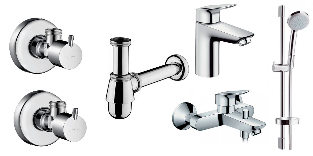Набор смесителей для ванны Hansgrohe Logis 100 5в1 (711714511) фото
