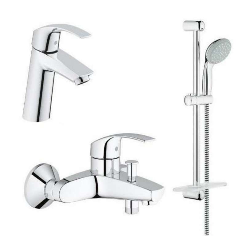 Набор смесителей Grohe Eurosmart 33265002+33300002+27600 (123238S1) фото