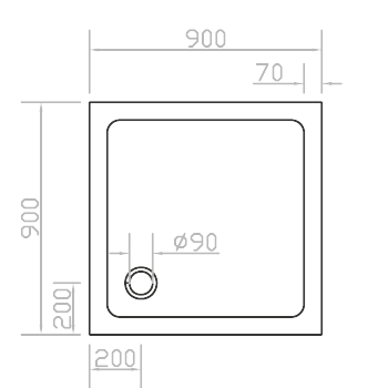 Панель для душевого поддона Eger 2 части (PAN-9090S)