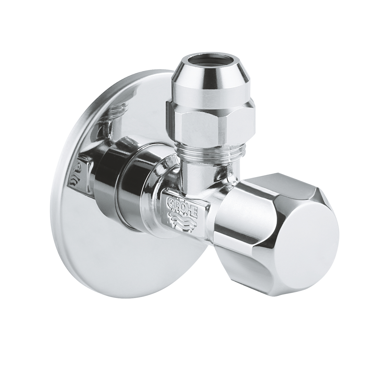 Вентиль запорный Grohe угловой 1/2х3/8" (2201800М) фото