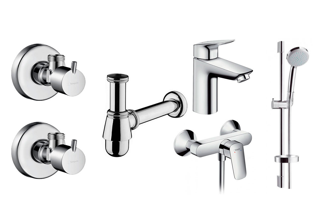 Набор смесителей для душа Hansgrohe Logis 100 5в1 (711716511) фото