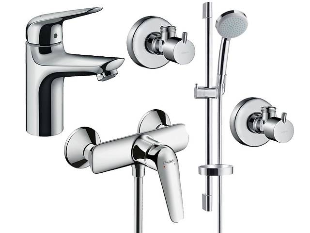 Набор смесителей для душа Hansgrohe Novus 100 4в1 (710362774) фото