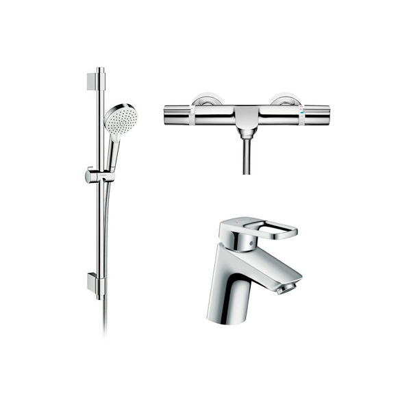 Набор смесителей для ванны Hansgrohe Logis Loop термостат (71150000+15348000+27353400) фото