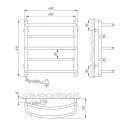 Полотенцесушитель электрический Laris Евромикс П5 450х500 подключение слева (73207092) 94516