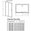 Душевые двери Radaway Premium Plus DWJ 150 см прозрачное (33343-01-01N) 198689