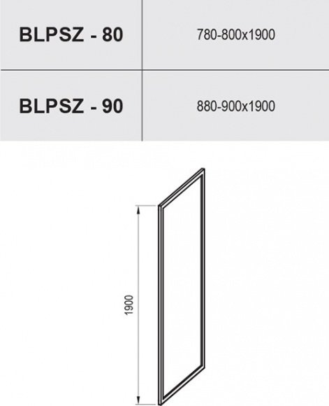 Неподвижная стенка Ravak BLPSZ-90 полированный алюминий+transparent