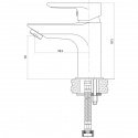 Смеситель для умывальника Cersanit Vero с металлическим донным клапаном (AATW1000233731) 188200