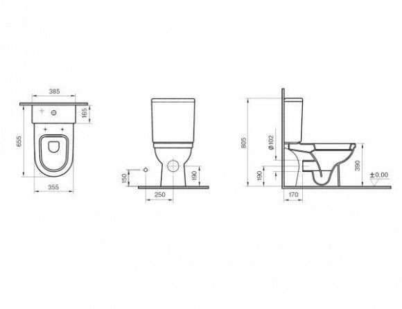 Унитаз-компакт Koller Pool Form Duroplast Soft Close (9729N003-7201)