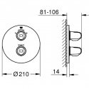 Наружная часть смесителя для ванны Grohe Grohtherm 1000 NEW (19985000) 43228