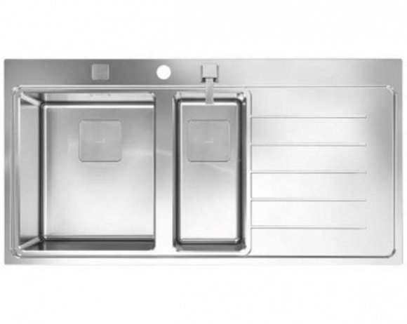 Кухонная мойка Teka ZENIT R15 1 1/2B 1D RHD полированная, чаша слева (13139007)