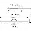 Верхний душ Hansgrohe RAINDANCE E 300 (26251000) 163939