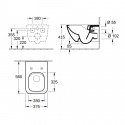 Унитаз подвесной Villeroy&Boch Verity Line безободковый + сиденье Duroplast Soft Close (4615R001+8M19S101) 122343