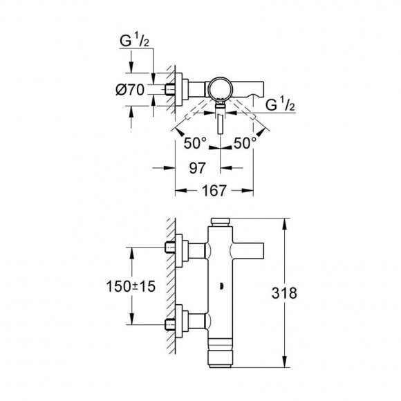 Смеситель для ванны Grohe Atrio (32652001)