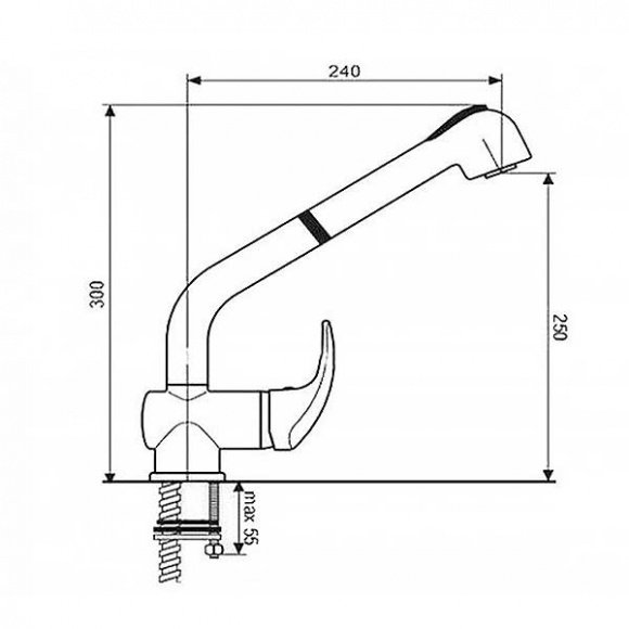 Кухонный смеситель EMMEVI Granit Luxor (AG7066)