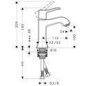 Смеситель для умывальника Hansgrohe Metris Classic (31077000) 154233