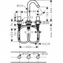 Смеситель для умывальника Hansgrohe Logis на 3 отверстия (71133000) 154127