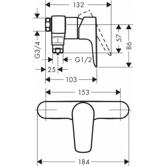 Смеситель для душа Hansgrohe Talis E (71761000)