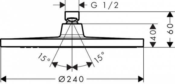 Верхний душ Hansgrohe Crometta S 240 1jet (26724000)