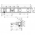 Смеситель для ванны скрытого монтажа Hansgrohe RainSelect термостатический (15359600) 157496