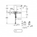 Смеситель для умывальника Grohe Bau Cosmopolitan E инфракрасный без смешивания  (36452000) 103369