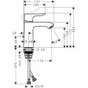 Смеситель для умывальника Hansgrohe Metris (31121000) 154194