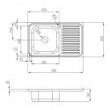 Кухонная мойка Lidz 5080-L Decor 0,8 мм (LIDZ5080LDEC06) 199200