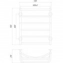 Полотенцесушитель электрический  Q-tap Cascade  P6 500х700 LE (QTCASP6500700LE) 193116