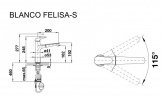 Смеситель кухонный Blanco Felisa-S нержавеющая сталь (520337) 49269