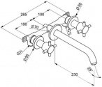 Смеситель для умывальника Kludi Bozz излив 180 мм хром (381460520) 47826