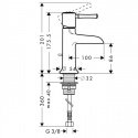 Смеситель для умывальника Hansgrohe Talis Classic Natural (14127000) 196273