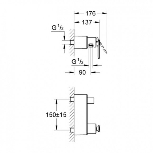 Смеситель для душа Grohe Veris (32197000)