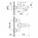 Смеситель для ванны Welle Jonas (KA23160D) 145817