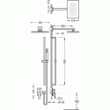 Душевая система Tres Slim НЧ + ВЧ (20218007) 22446