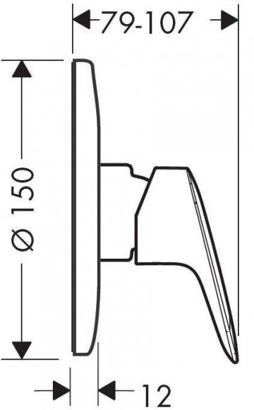 Наружная часть смесителя для душа Hansgrohe Logis (71606000)