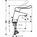 Смеситель для умывальника Hansgrohe Focus Care 70 (31910000) 154025