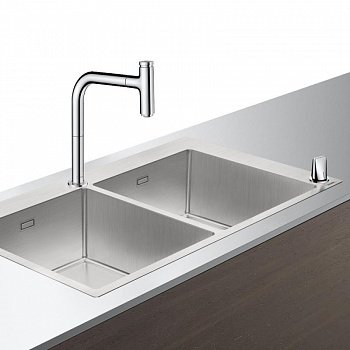 Кухонный комплект мойка со смесителем Hansgrohe C71-F765-10 (43203000) фото