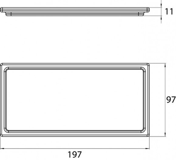 Мыльница Emco Liaison прямоугольная для релинга (1866 000 01)